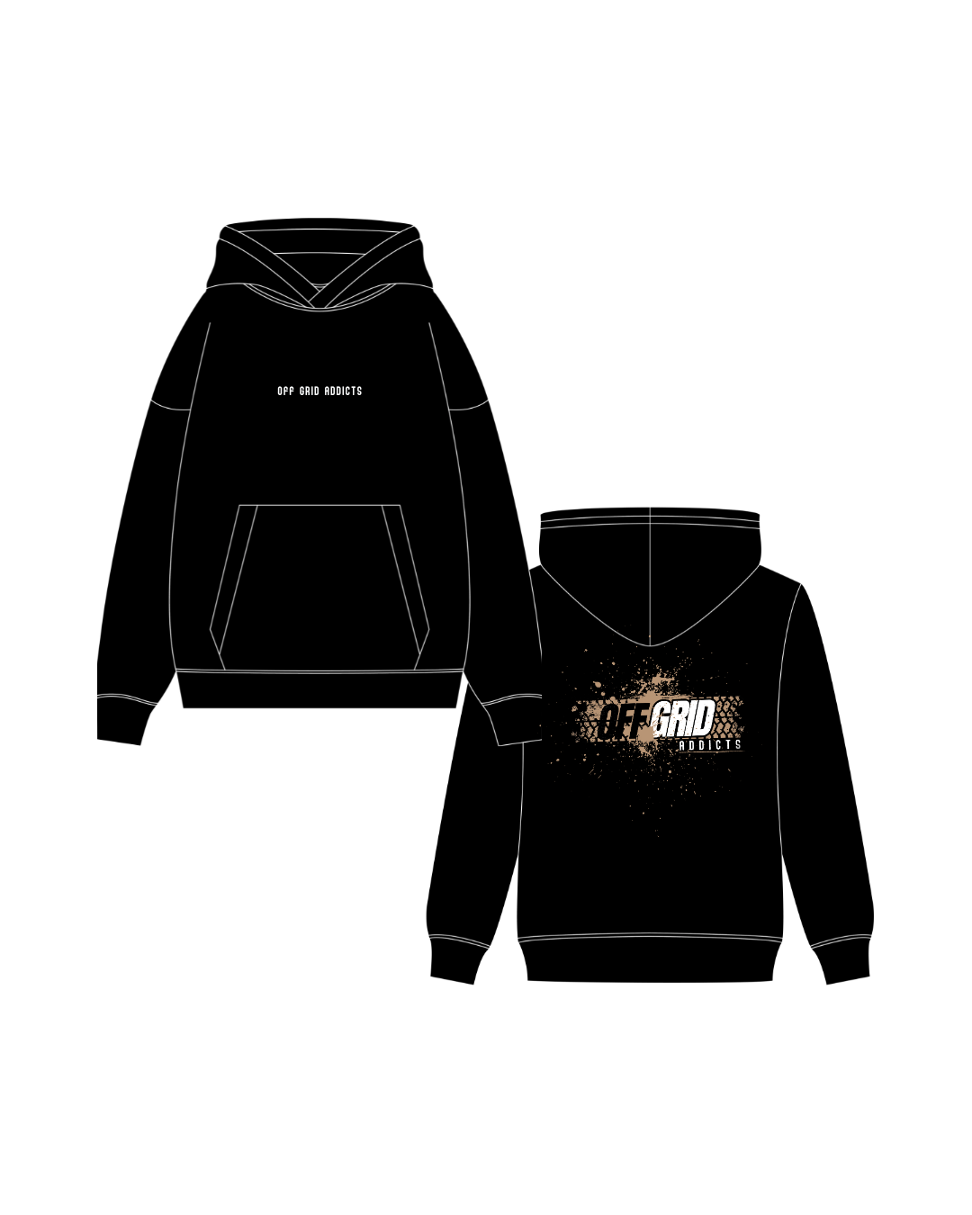 OGA HOODIE V.1 (tan logo)